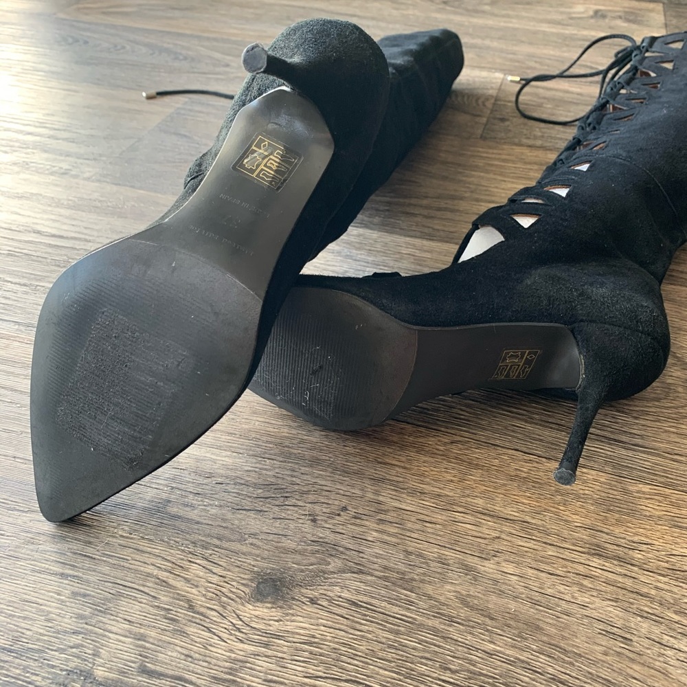 Topshop women’s black suede boots - Picture 4 of 7
